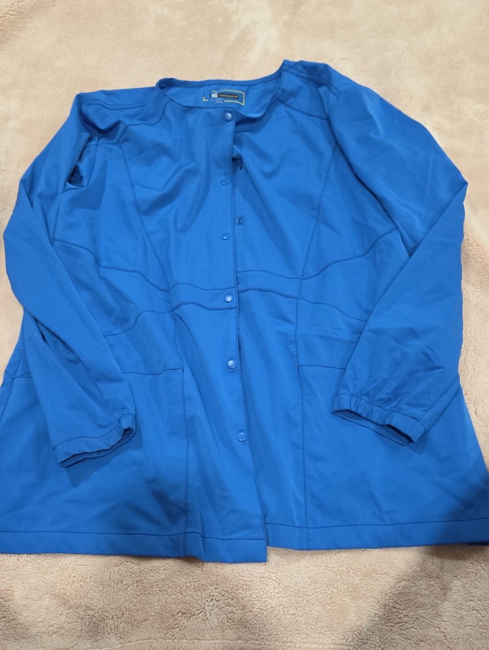 WonderWink Royal Blue Snap-Front Utility Jacket